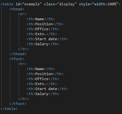 jQueryTableStructure